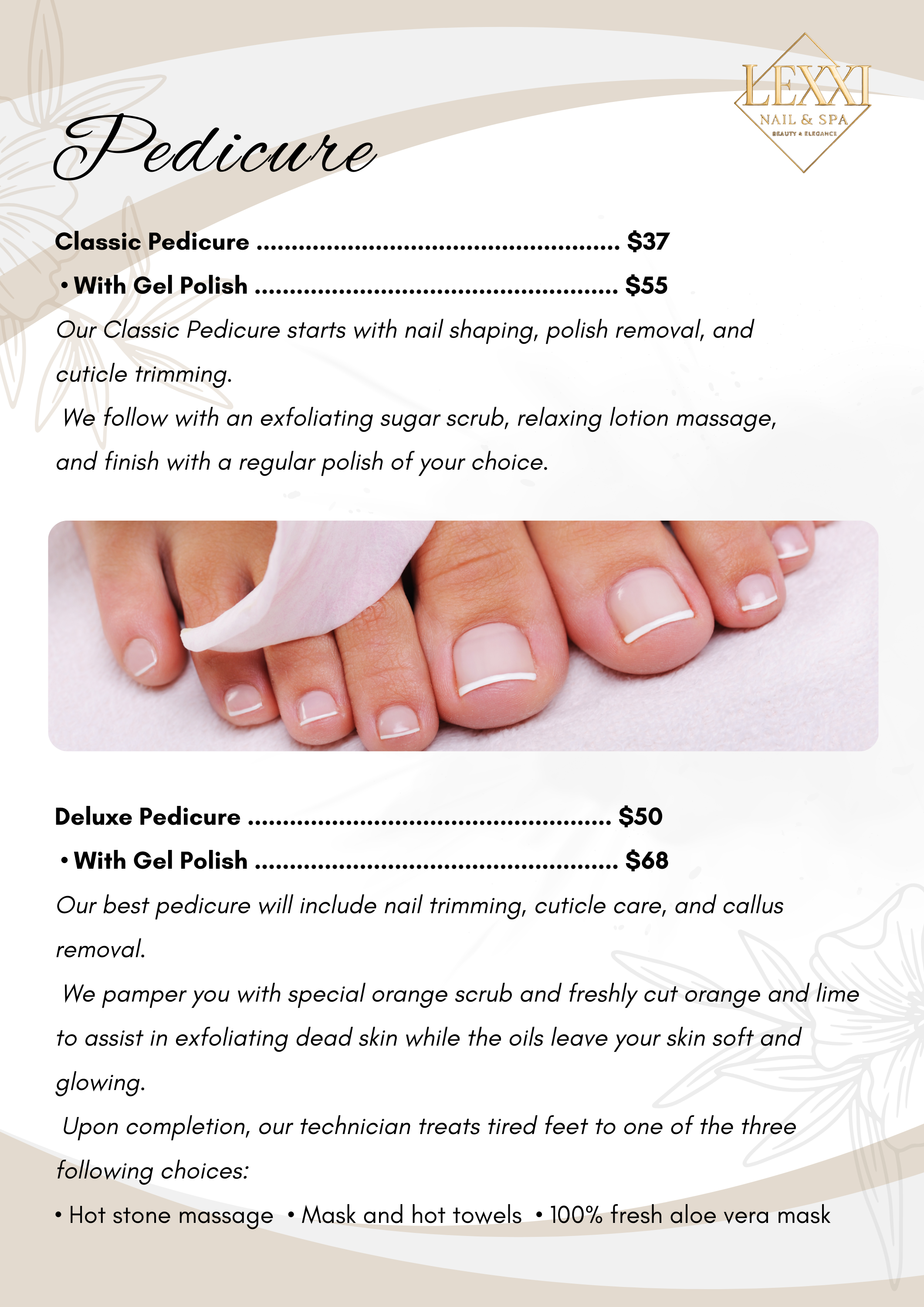 Lexxi Nails & Spa menu — Pedicure 1