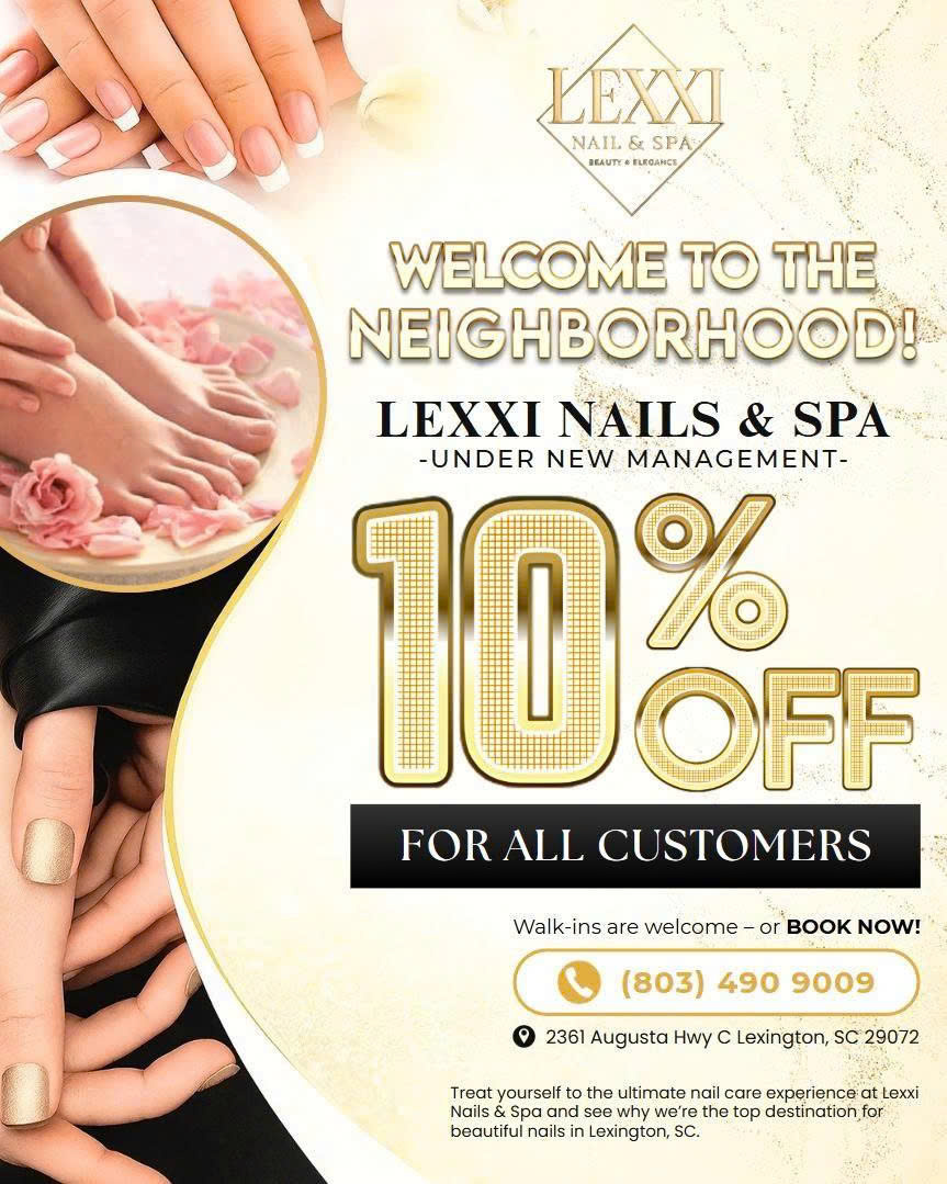 Lexxi Nails & Spa — Special announcement